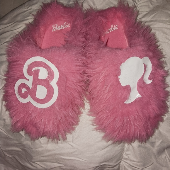 Barbie Pink Furry Slippers - Picture 2 of 8